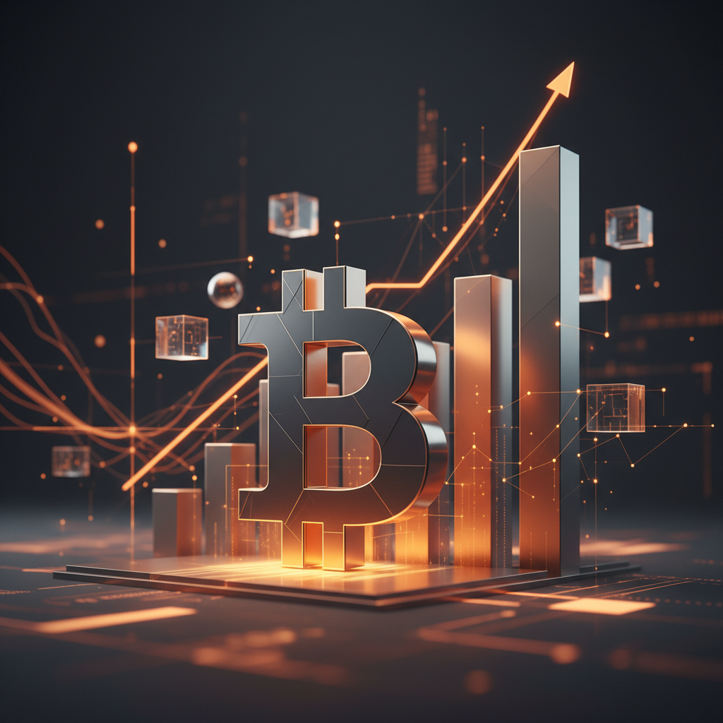 Ilustração editorial sobre ETFs de Bitcoin captam US$ 2,4 bi na maior semana desde outubro